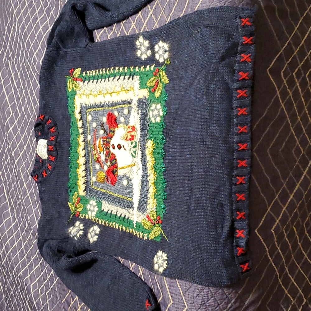 Stitches in time snowman sweater